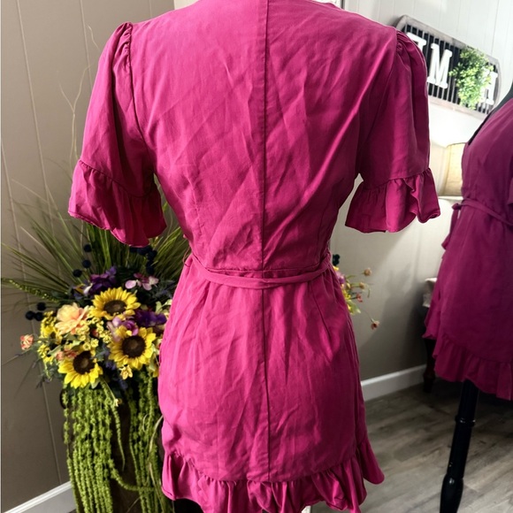 Line + Dot • Cherie Faux Wrap Ruffle Dress - Picture 11 of 14